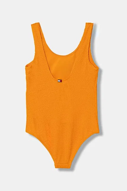 Купальник цельный с логотипом Tommy Hilfiger, оранжевый — фото 2