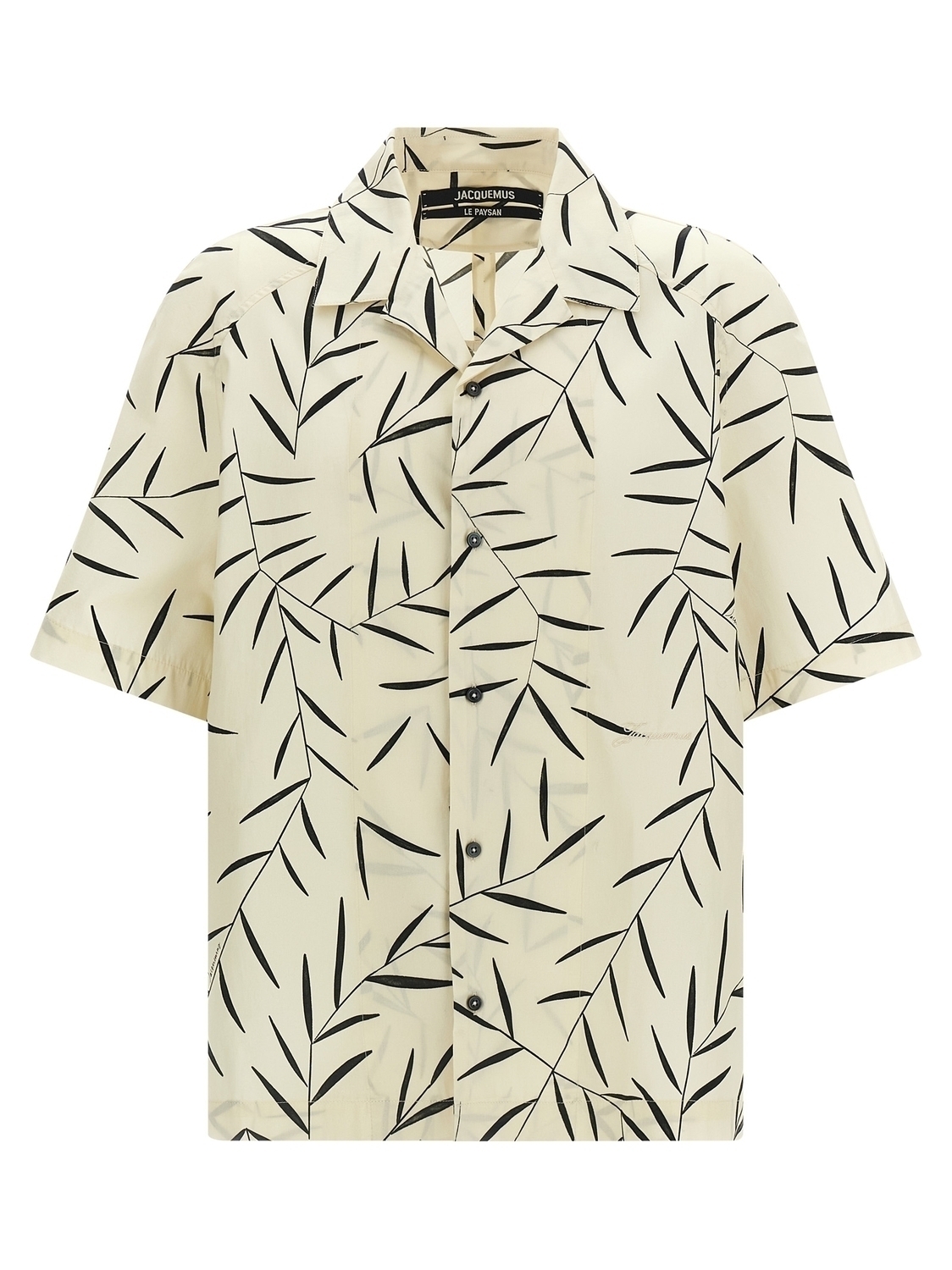 

Рубашка 'La Chemise Fonccio' JACQUEMUS, белый/черный