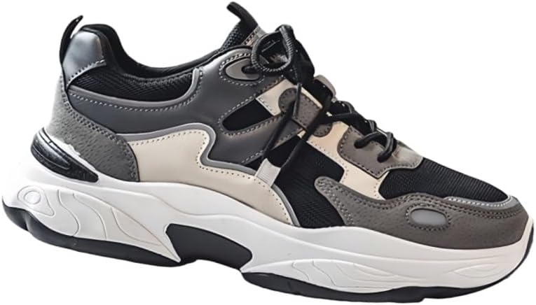 

Дышащие мужские спортивные кроссовки, повседневные кроссовки с толстой подошвой Fmshi, черный