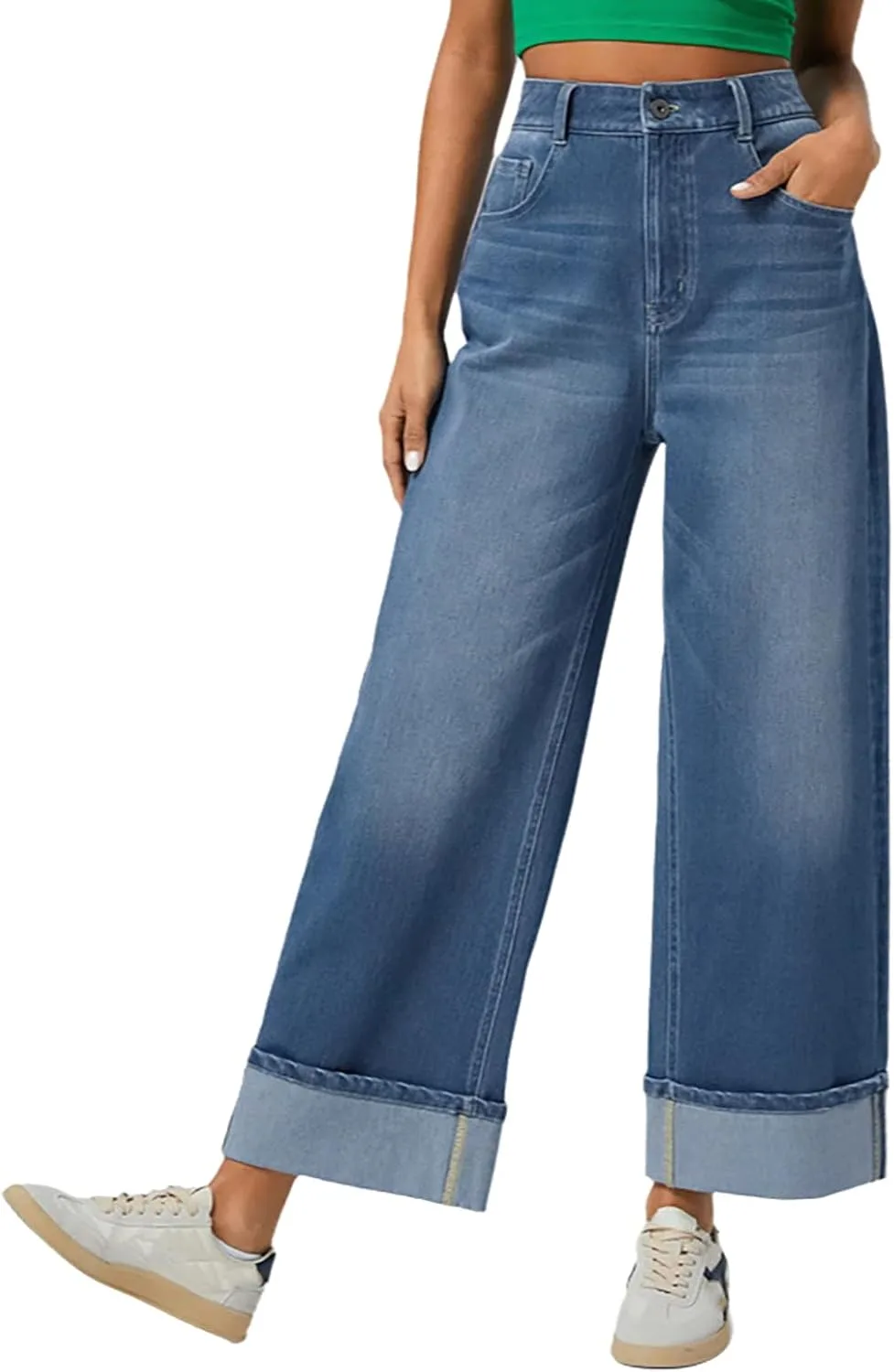 

Женские джинсы прямого кроя с высокой талией Xadsfeel