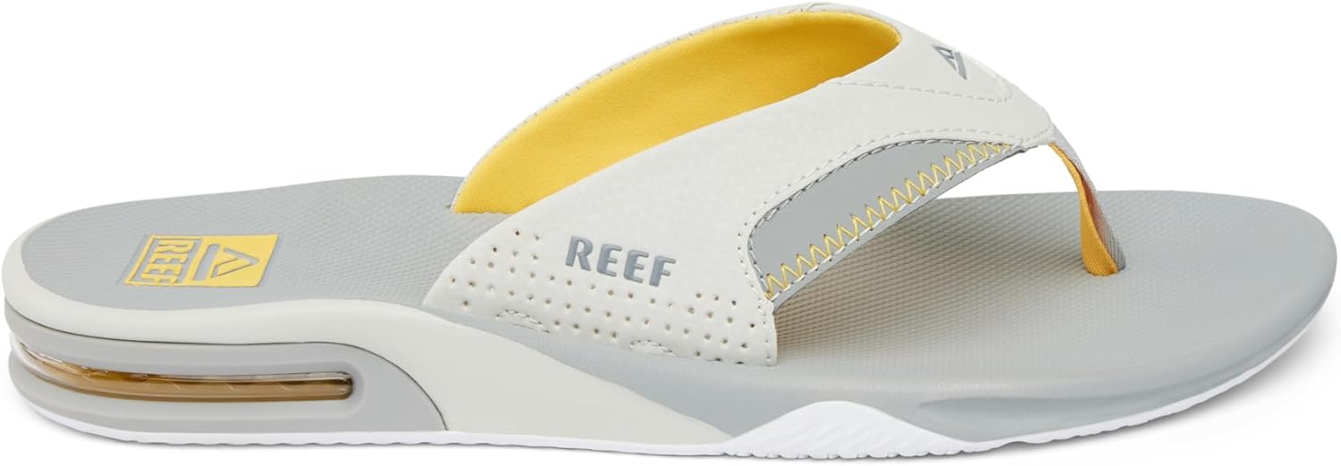 Мужские шлепанцы REEF с открывалкой для бутылок, желтый/серый — фото 4