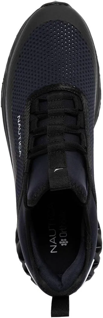 Мужские повседневные модные кроссовки Nautica - легкие спортивные кроссовки на шнуровке для ходьбы в спортзале и теннисе, удобные, черный — фото 4