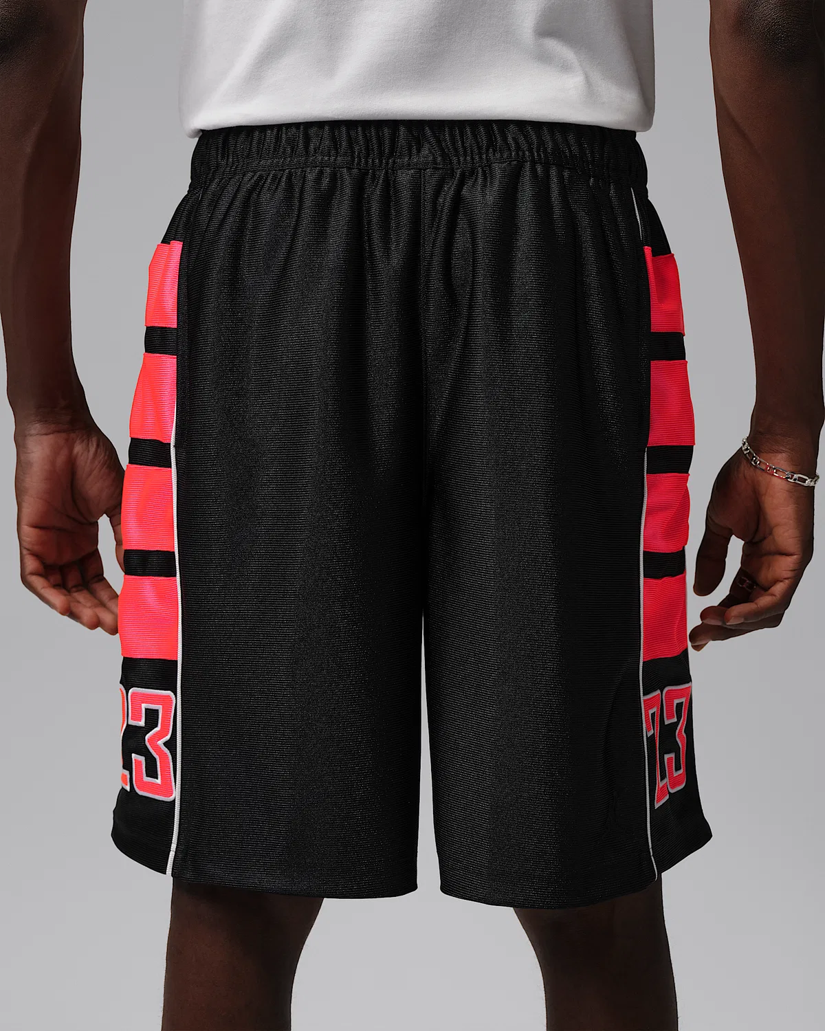 Мужские шорты Jordan Brooklyn Cat Scratch, Black/Infrared 23/Infrared 23 — фото 3