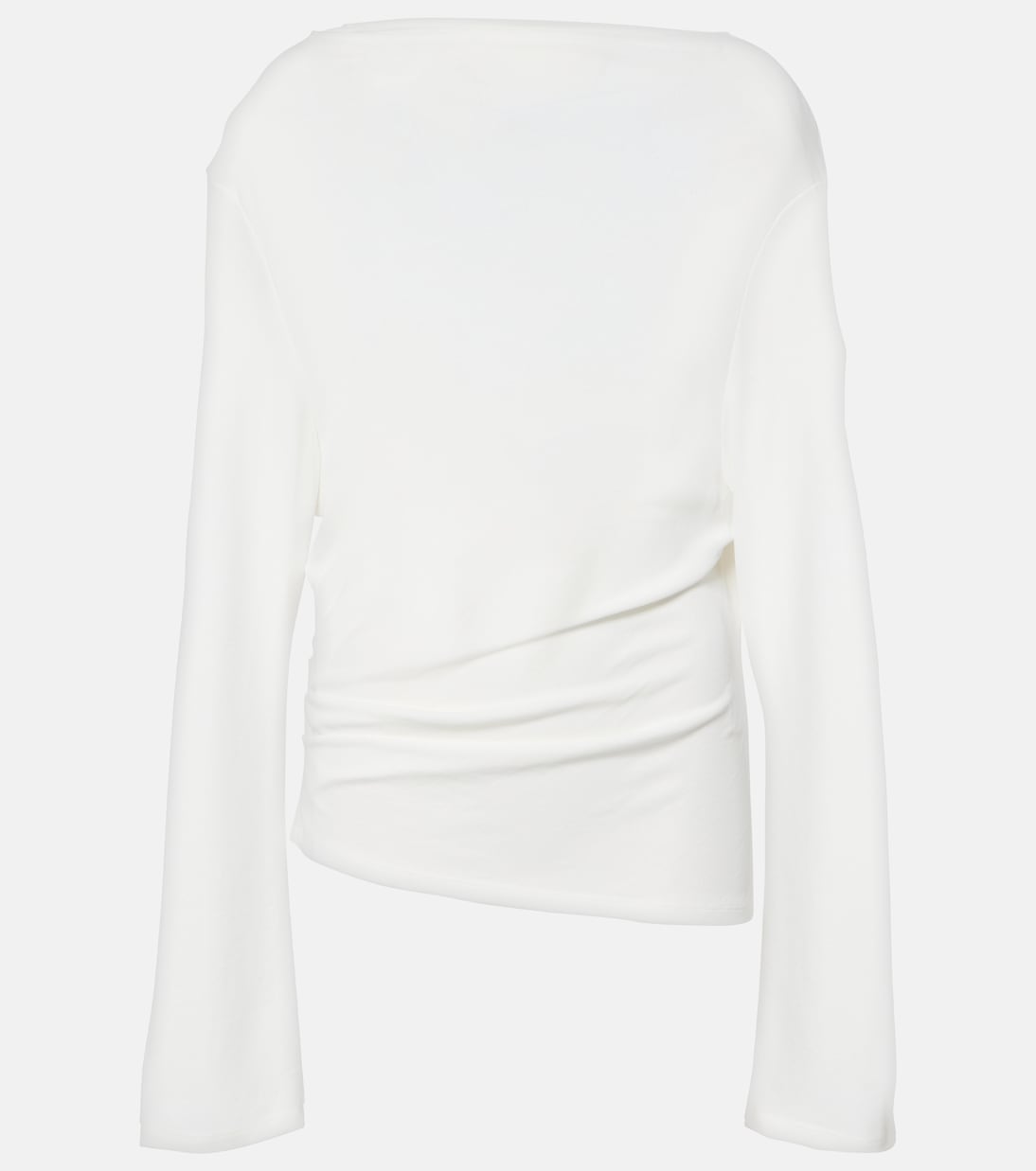 

Драпированный топ из крепового джерси Croisière с открытой спиной Jacquemus, белый