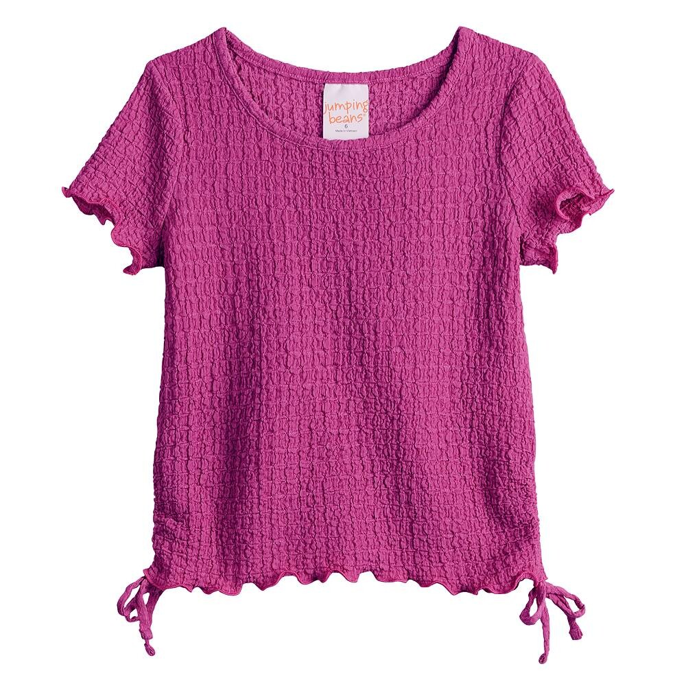 

Мятая футболка Jumping Beans с короткими рукавами для девочек 4–12 лет, цвет Fuchsia Red