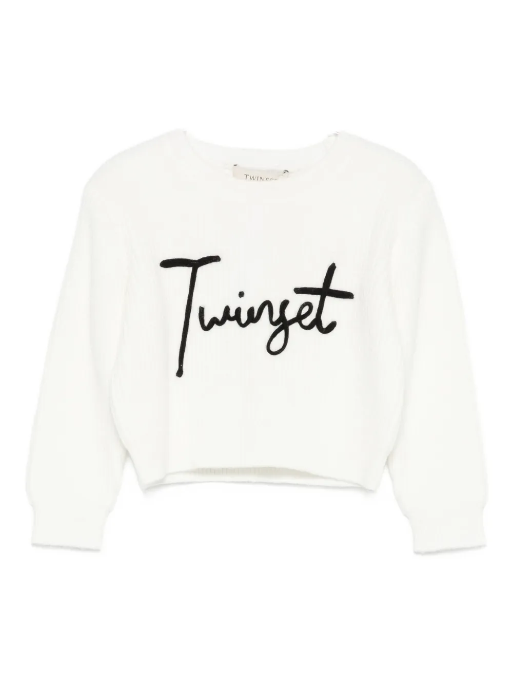 

Свитер с вышитым логотипом Twinset Kids, белый