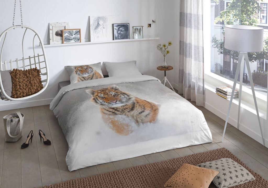 

Постельное белье Good Morning тигр - 155x220 см - фланель/бобр Muller Textil