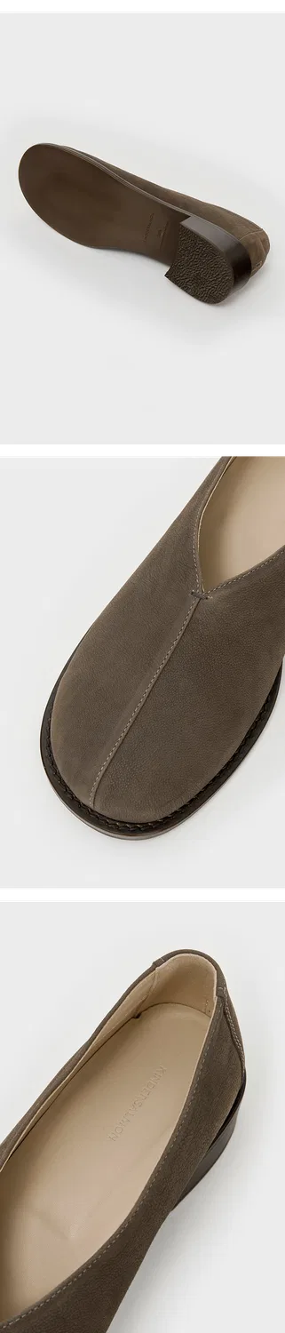 Женские кожаные лоферы Olie Dusty-Olive от Kindersalmon — фото 4
