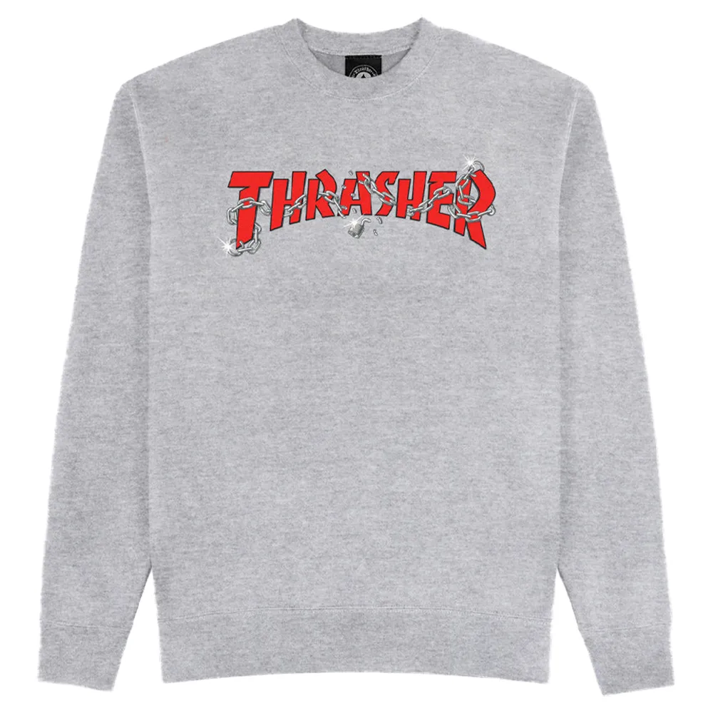 

Толстовка Thrasher Chains by daniel shepard, серый