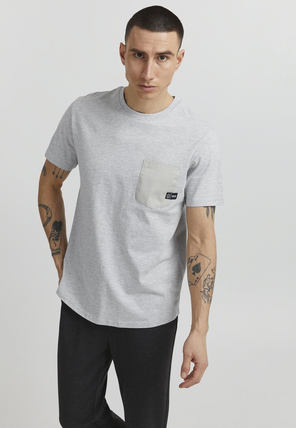 

Футболка базовая SDBASTO Solid, цвет light grey melange