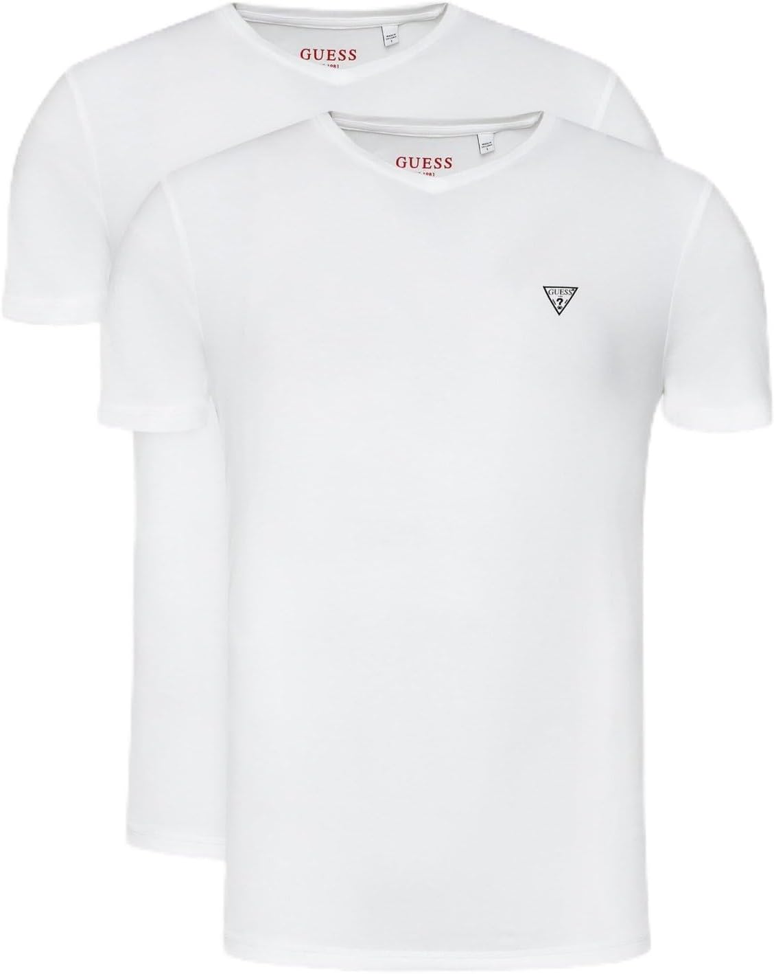 

Мужская футболка с V-образным вырезом Guess Caleb Hero, 2 шт, Optic White, Белый, Мужская футболка с V-образным вырезом Guess Caleb Hero, 2 шт, Optic White