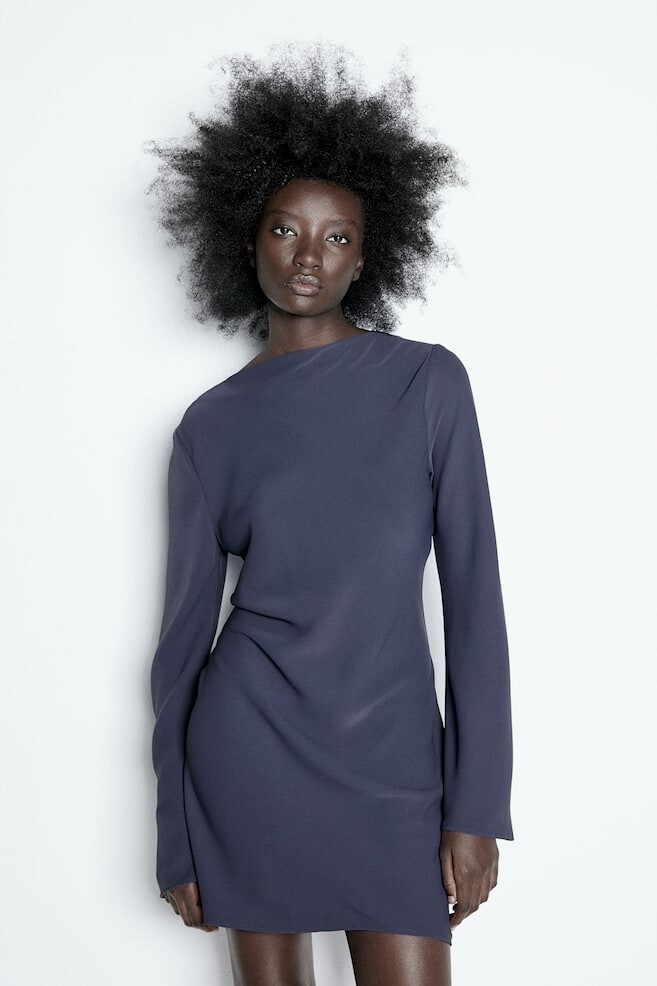 

Платье с воротником хомутом H&M, синий