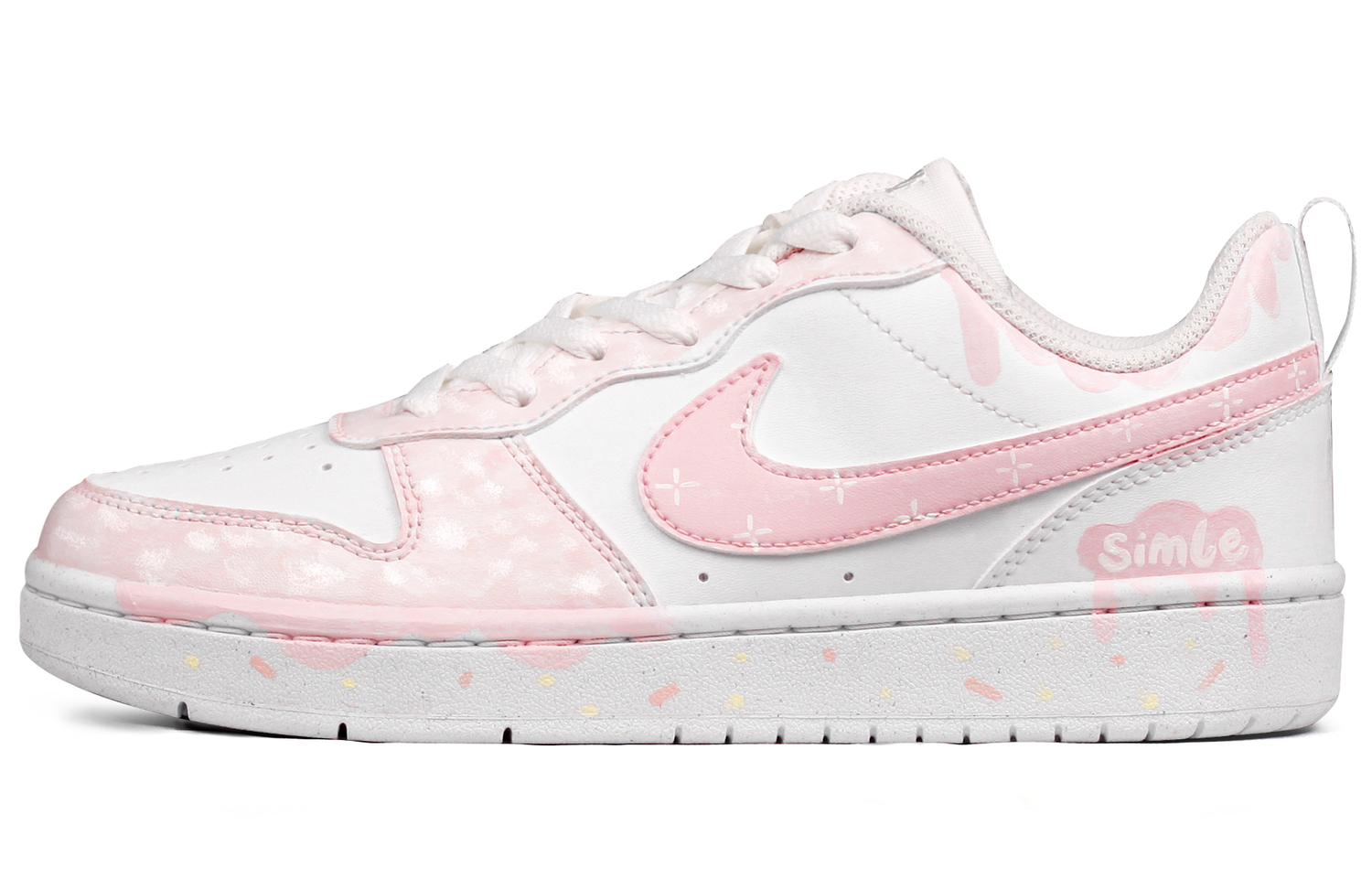 

Court Borough2 устойчивые к истиранию низкие детские скейтбординг кроссовки Nike, розовый