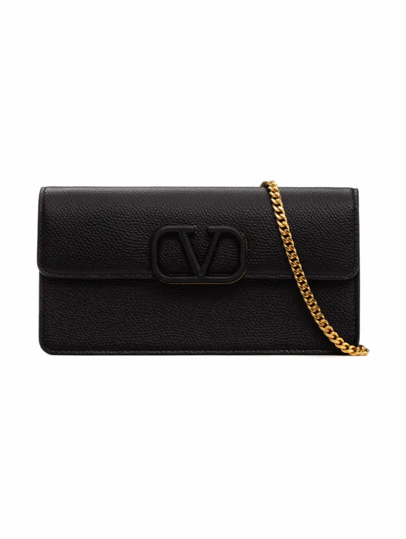 

Кожаный клатч V-logo Valentino Garavani, черный