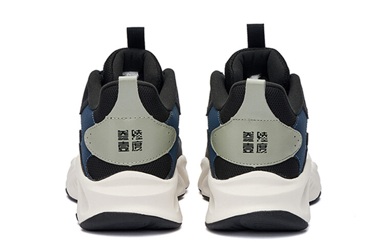 Кроссовки 361° Lifestyle Shoes Men Low-top Jet Black/pale Lime Blue, голубой — фото 4