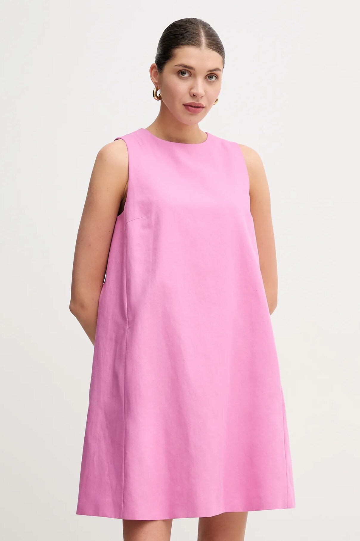 

Платье из льняной смеси Weekend Max Mara, фиолетовый