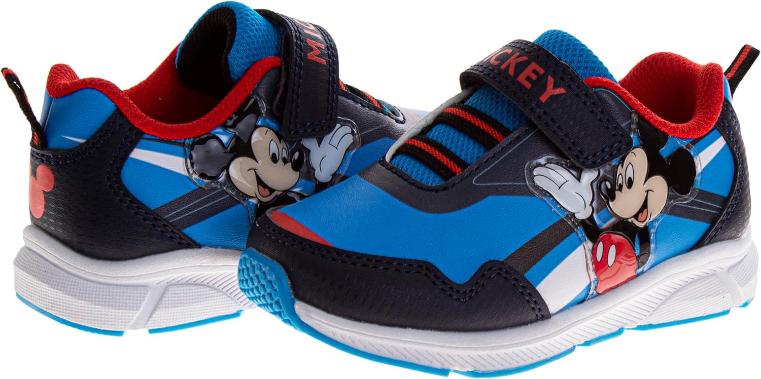 Кроссовки для детей и подростков Josmo Unisex - Мальчишковые туфли с Майкки Маус, без шнурков, с подсветкой (для малышей/маленьких детей), темно-синий — фото 4