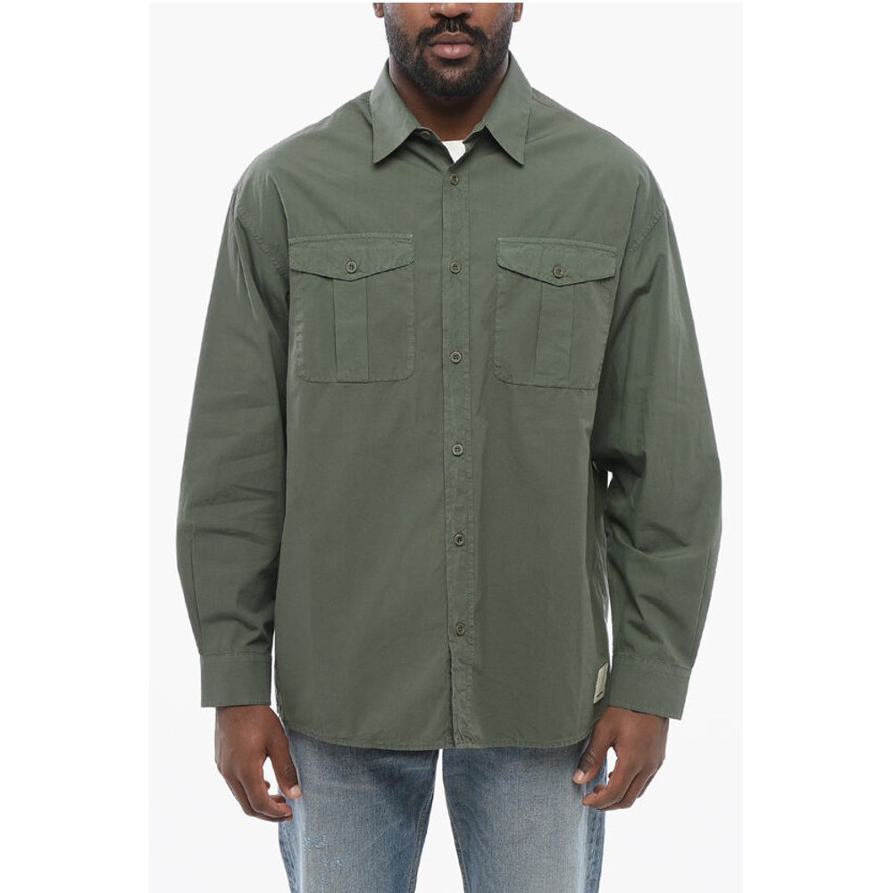 

Рубашка EMPORIO Popeline Cotton Saharan Armani, Army