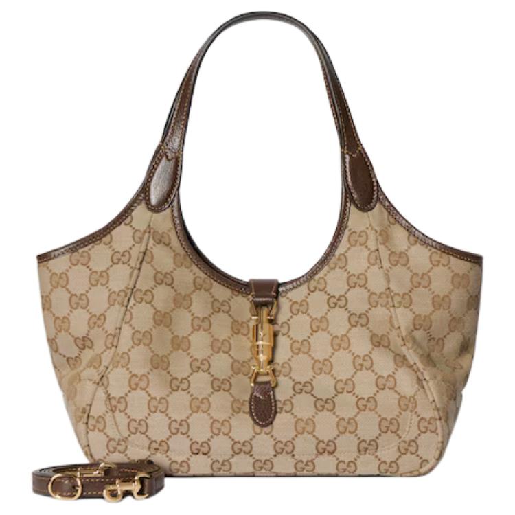 GUCCI Сумка через плечо GG Canvas One Shoulder Handbag Small Unisex Sand & Brown — фото 3