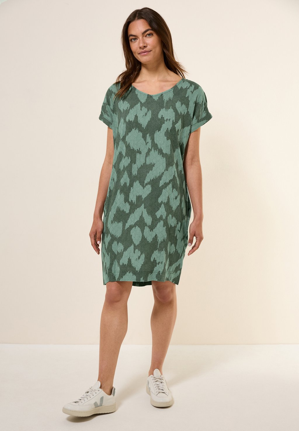 

Платье из джерси GEMUSTERTES Cecil, хаки