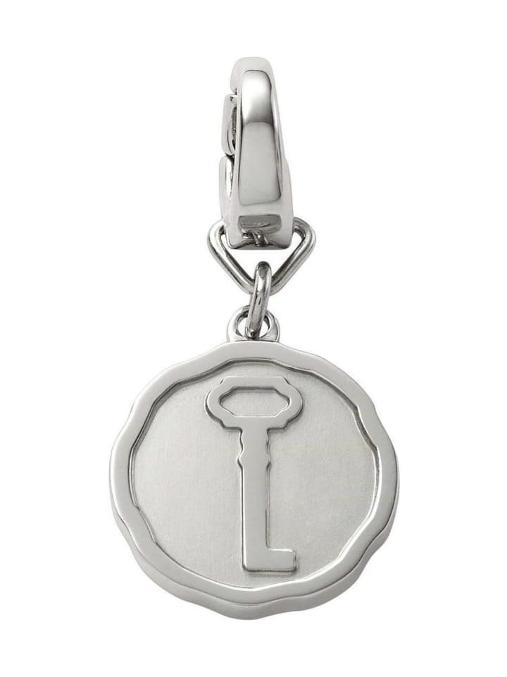 

Fossil Подвеска-шарм из нержавеющей стали с изображением окаменелостей, серебристая