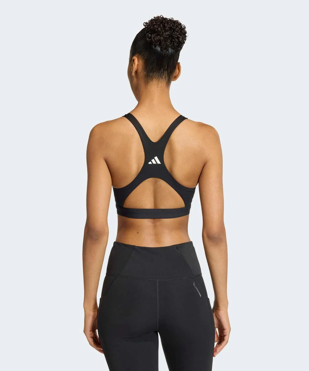 Спортивный бюстгальтер с высокой поддержкой Climacool Adidas Optimy Essentials Workout, черный — фото 2