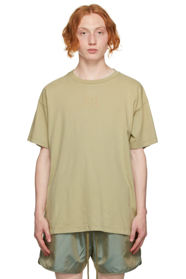 

Футболка Fg Fear Of God, цвет vintage matcha
