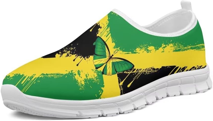 

Женские кроссовки Forchrinse Green Hummingbird Peony с легкой подошвой, без шнурков, для прогулок, унисекс, модные кеды из легкого канваса, нескользящие, для мужчин, Jamaican Butterfly