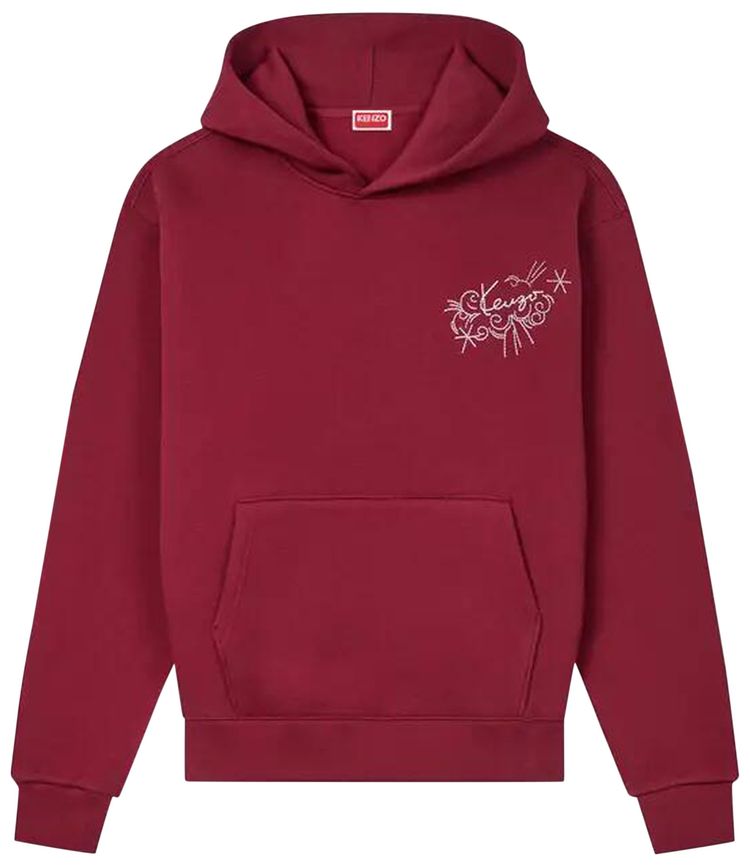

Худи Kenzo Gots Star Tiger Embroidered Classic Hoodie 'Burgundy', красный