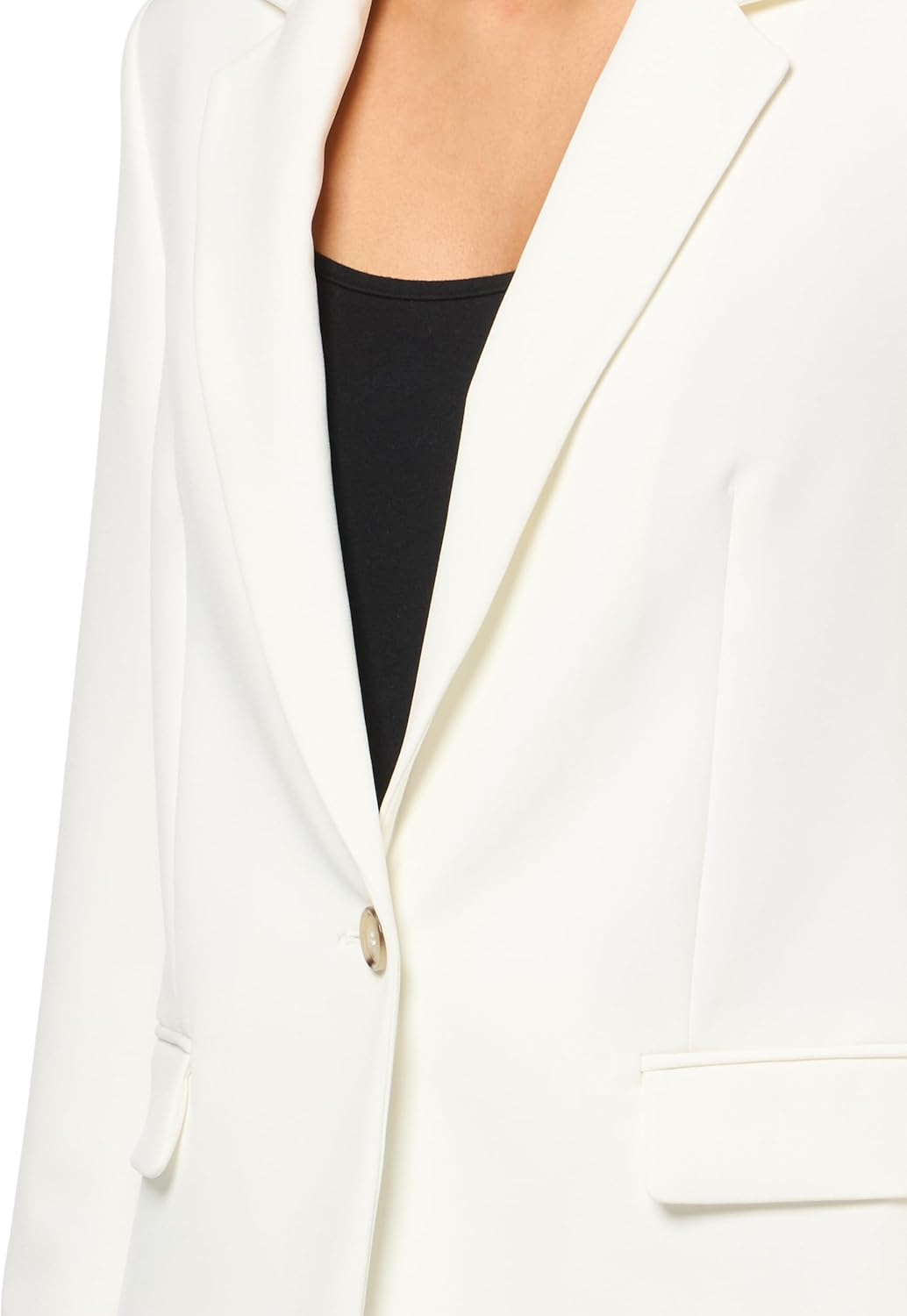 BOSS Женский приталенный однобортный пиджак Jabla Essential, Soft Cream — фото 3