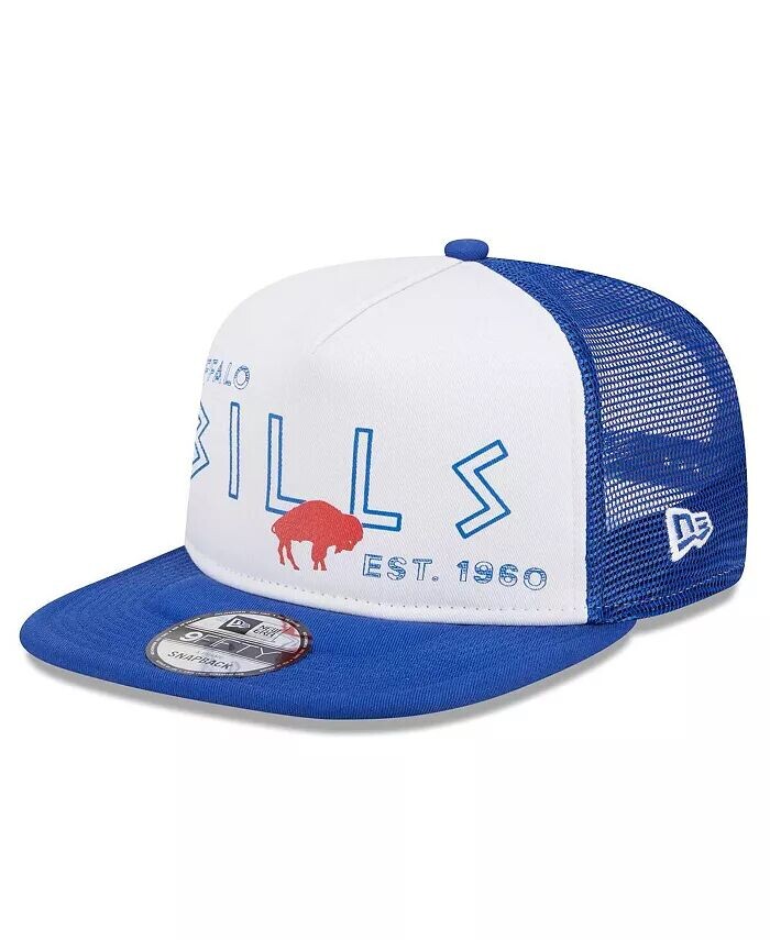 

Мужская белая кепка Royal Buffalo Bills Gridiron Classics Banger 9FIFTY Trucker Snapback New Era, белый