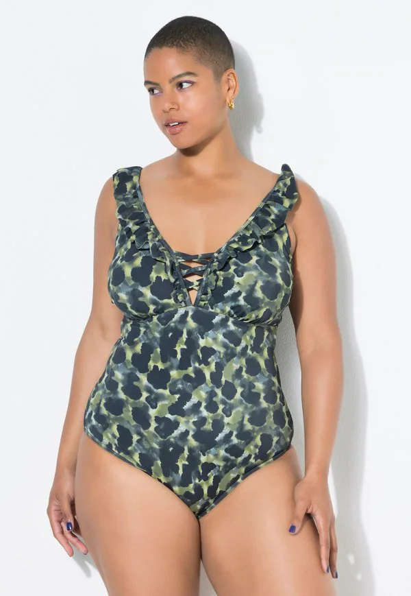 

Купальник softcups volants с камуфляжным принтом Studio Untold, Pistachio, Зеленый, Купальник softcups volants с камуфляжным принтом Studio Untold, Pistachio