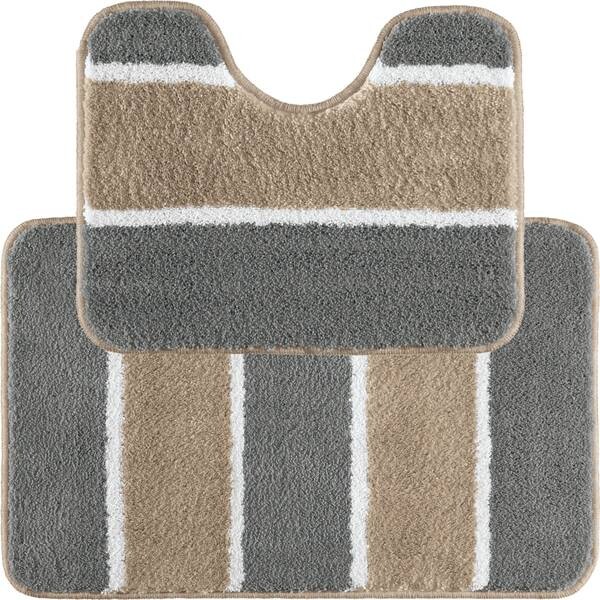 

Коврик для ванной REDBEST + WC-Umrandung Set 2 шт. 2082, 50x18x50 см цвет anthrazit/beige