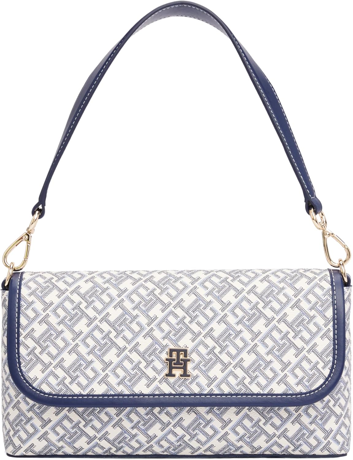 

Женская сумка через плечо Tommy Hilfiger с монограммой и съемным ремнем через плечо, Space Blue Print