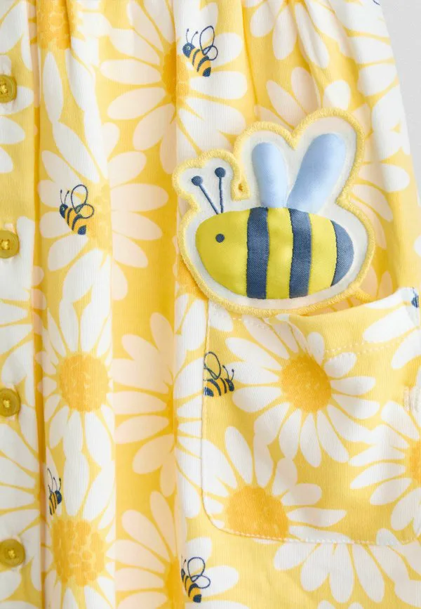 Трикотажное платье стандартного кроя Jojo Maman Bébé, Yellow — фото 3