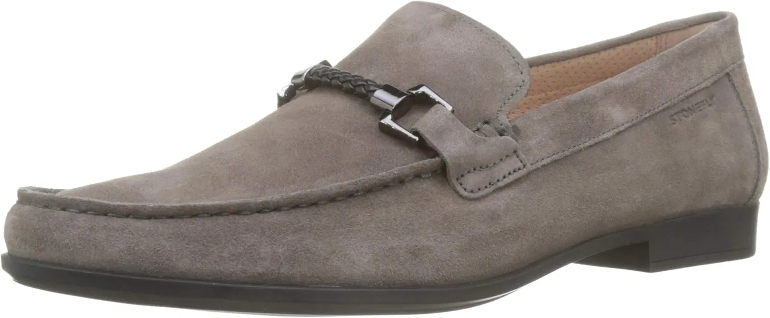 Мужские летние мокасины Stonefly Summer II 8 из велюра (лоферы), Cement 123 Brown