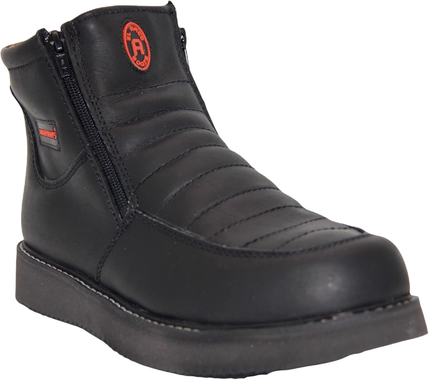 

Мужские ботинки The Western Shops с двойной молнией и кожей мокасин Generic, черный