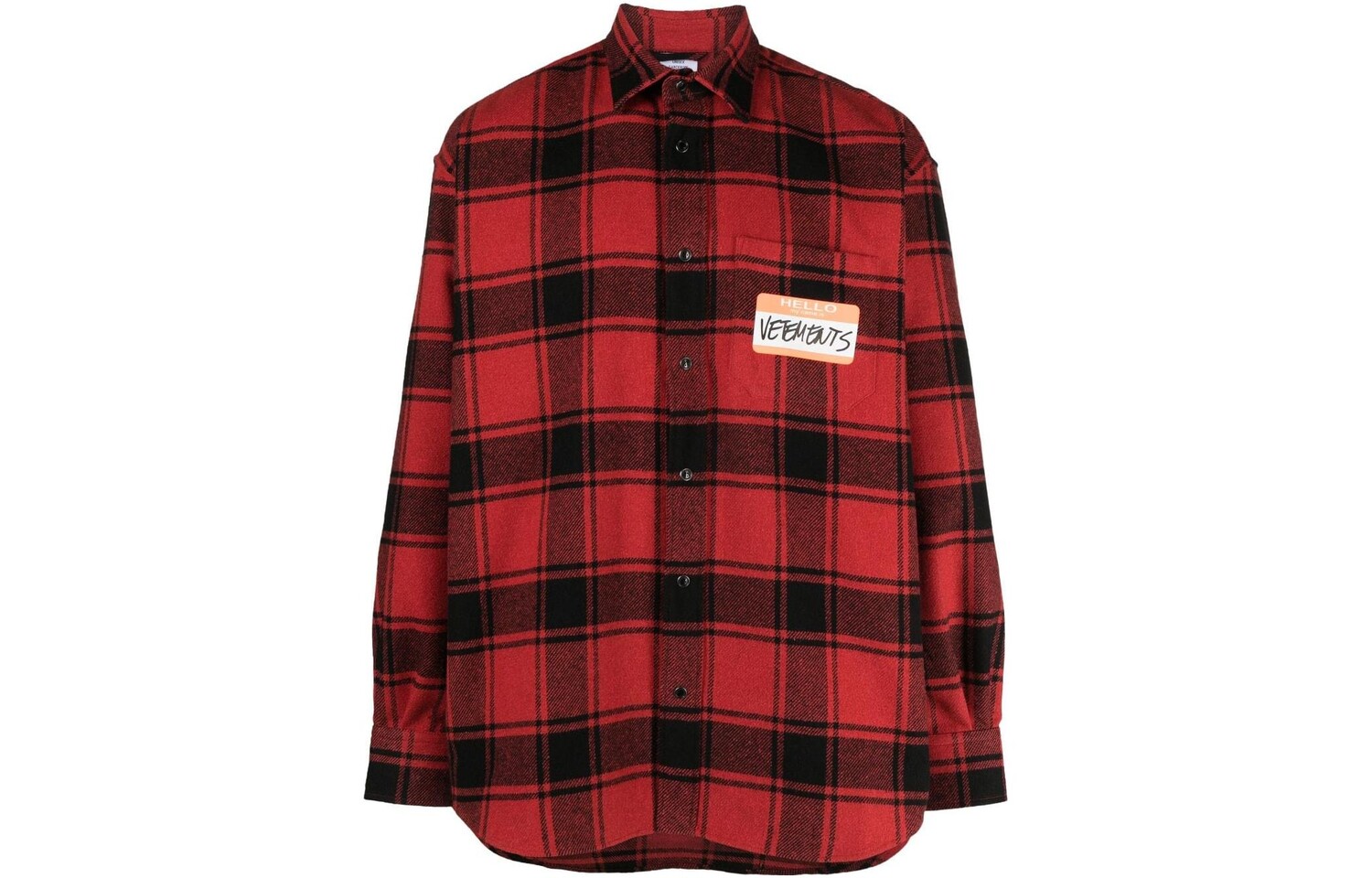 

Рубашка мужская красная Vetements, красный