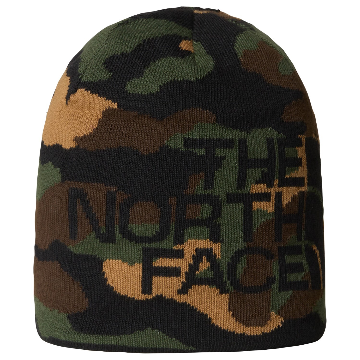 

Шапка The North Face Reversible Highline Beanie, цвет TNF Black TNF Camo Print