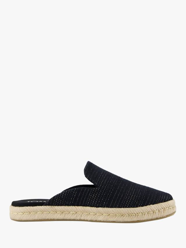Сантьяго металлизированные хлопковые мюли-сандалии TOMS, Black