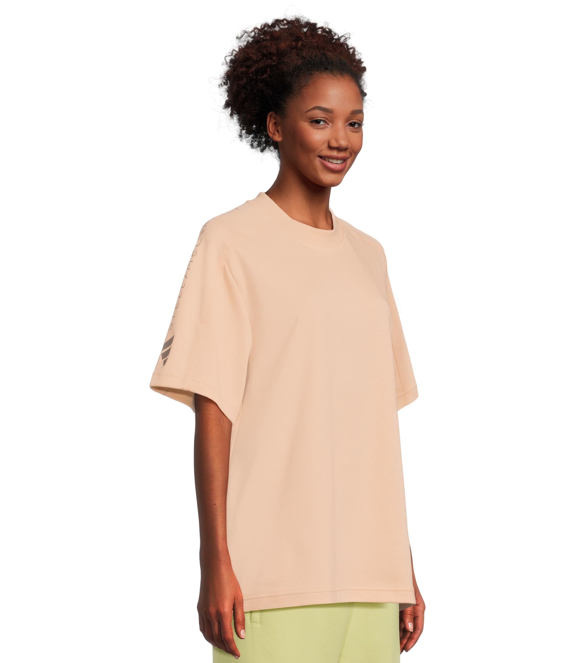 Футболка adidas by Stella McCartney Loose T-Shirt JW4525, цвет Soft Powder — фото 2