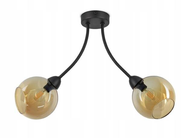 

Потолочный светильник Kiki Design Bergen II цвет schwarz/gold/honig/durchscheinend