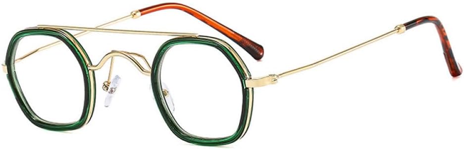 

MUTYNE Ретро многоугольные квадратные солнцезащитные очки для мужчин, модные, с двойной перемычкой, градиентные, солнцезащитные очки UV400, панк-очки UV400, C12 Green Clear