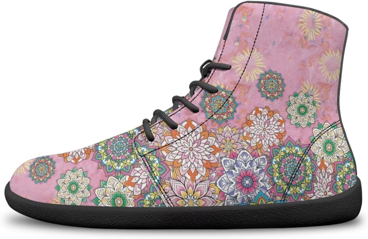 

Кроссовки высокие босоножки для женщин и мужчин плоские босые спортивные ботинки Bychecar, Boho Floral