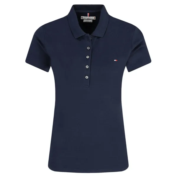 

Новая легкая рубашка поло приталенного кроя Tommy Hilfiger, синий