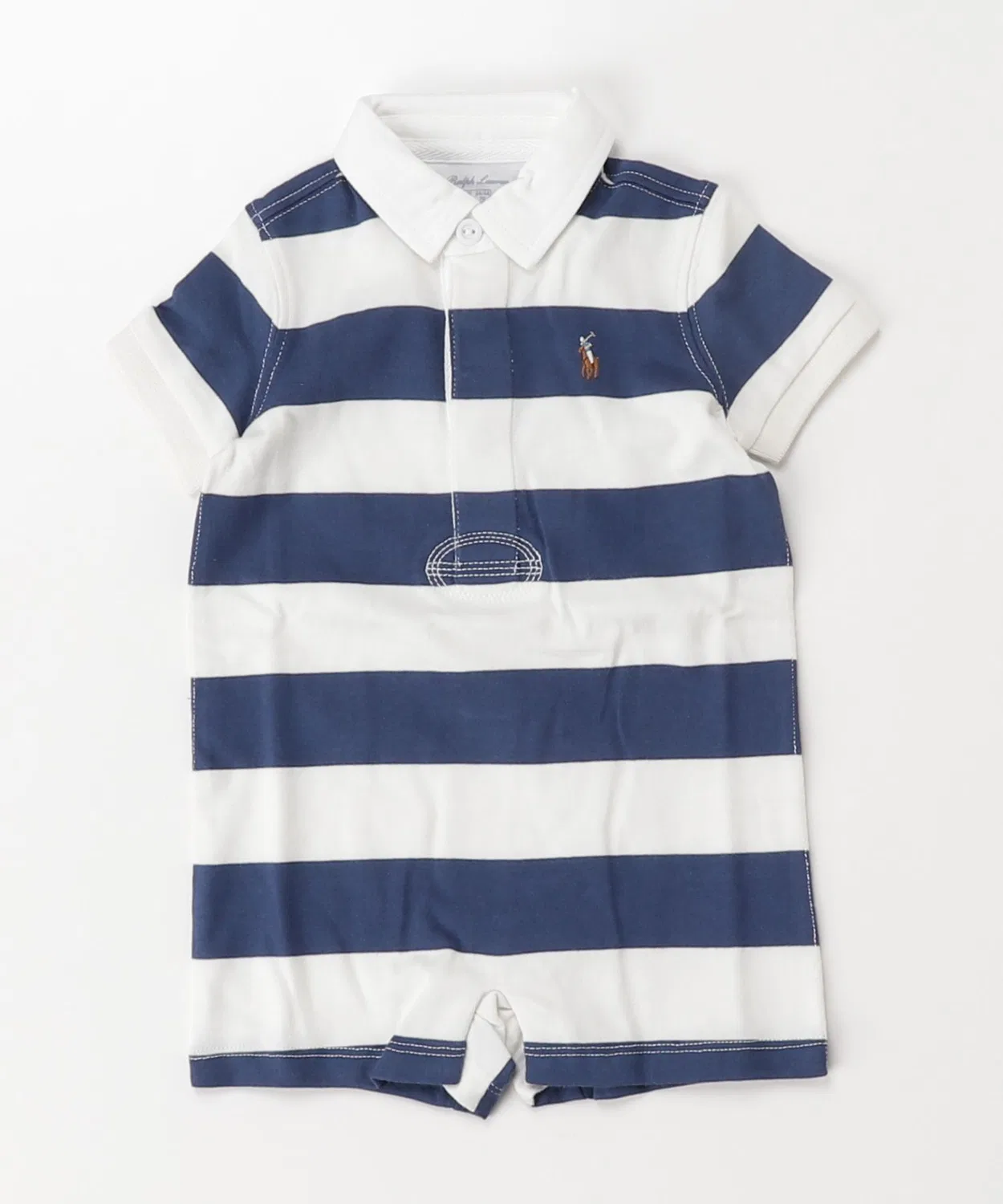 Комбинезон-регби с полосками, Ralph Lauren, хлопок, синий — фото 4