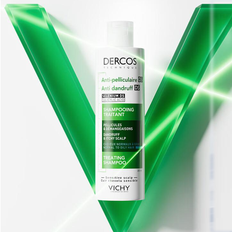 Vichy Шампунь от перхоти Refreshing Green Logo, успокаивающее очищающее средство от перхоти 200мл*2+50мл — фото 3