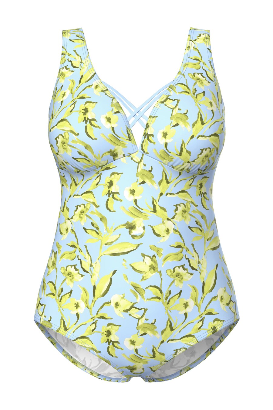 

Купальный бралетт Ulla Popken, Pastel blue/Light yellow