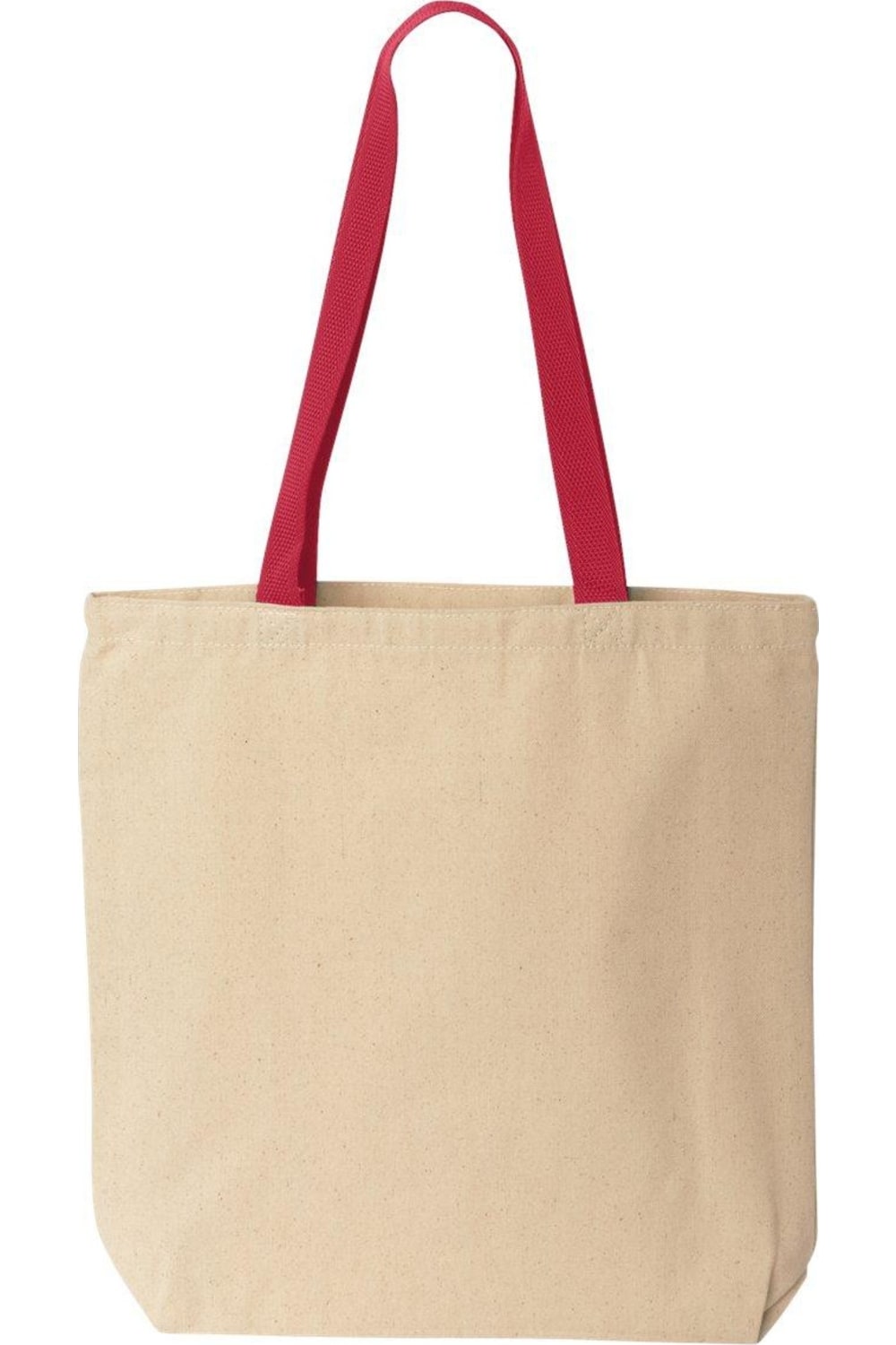 

Сумка-тоут Liberty Bags Natural с контрастными ручками, натуральный/красный