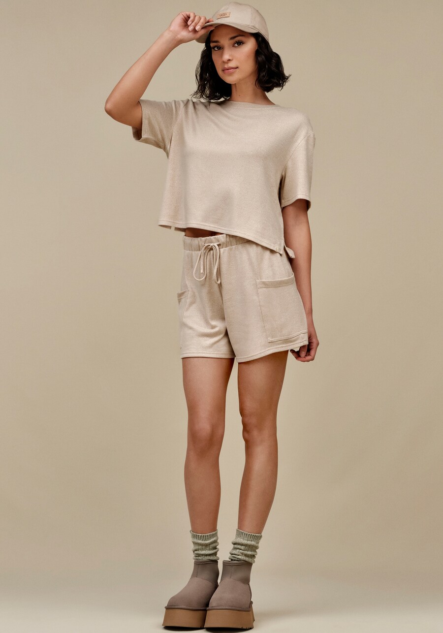 

Короткий пижамный комплект UGG, пятнистый бежевый